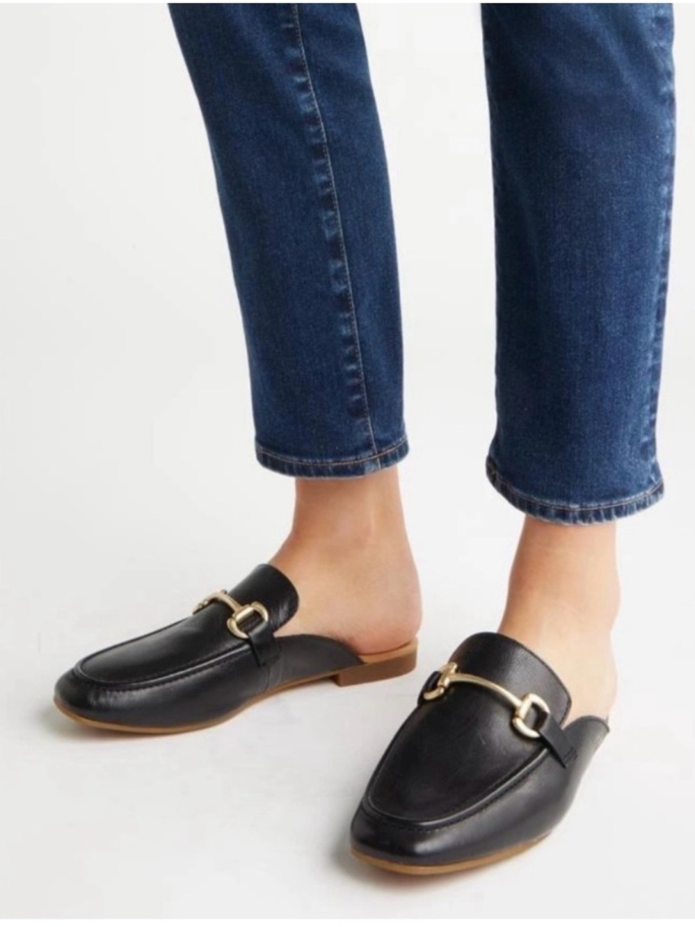 Born Black Leather Mule